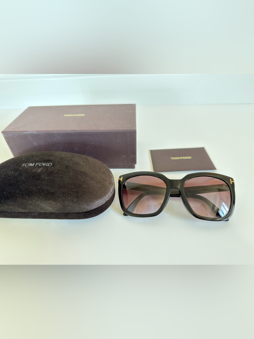 Tom Ford Women's Black Sunglasses - Oversized Fashion Frames, model: FT0502